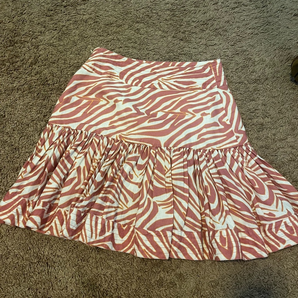 Cute Karina Grimaldi orange and pink ruffle skirt